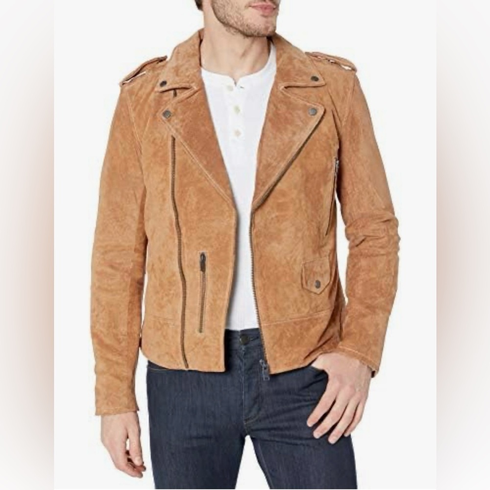 Like New Suede Leather Moto Jacket